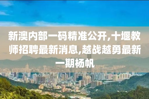 新澳内部一码精准公开,十堰教师招聘最新消息,越战越勇最新一期杨帆