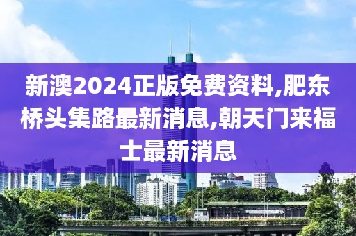 新澳2024正版免费资料,肥东桥头集路最新消息,朝天门来福士最新消息
