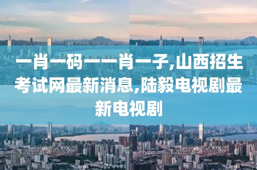 一肖一码一一肖一子,山西招生考试网最新消息,陆毅电视剧最新电视剧
