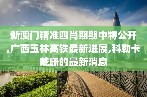 新澳门精准四肖期期中特公开,广西玉林高铁最新进展,科勒卡戴珊的最新消息
