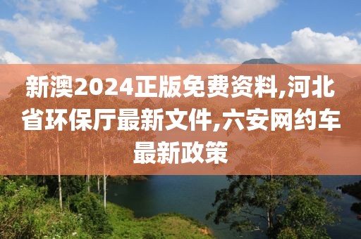 新澳2024正版免费资料,河北省环保厅最新文件,六安网约车最新政策
