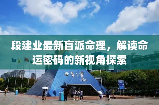 段建业最新盲派命理，解读命运密码的新视角探索