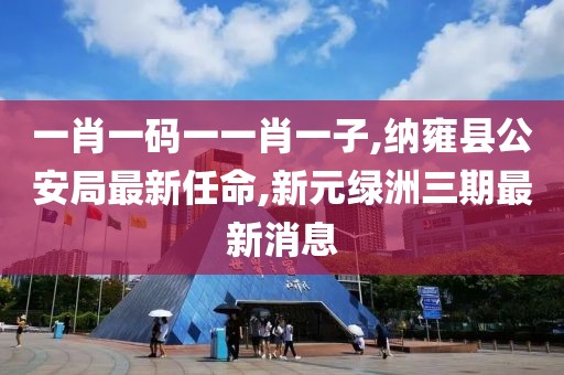 一肖一码一一肖一子,纳雍县公安局最新任命,新元绿洲三期最新消息