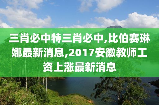 三肖必中特三肖必中,比伯赛琳娜最新消息,2017安徽教师工资上涨最新消息