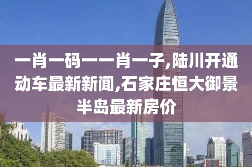 一肖一码一一肖一子,陆川开通动车最新新闻,石家庄恒大御景半岛最新房价