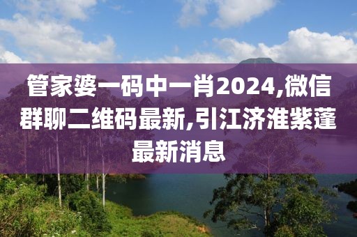 管家婆一码中一肖2024,微信群聊二维码最新,引江济淮紫蓬最新消息