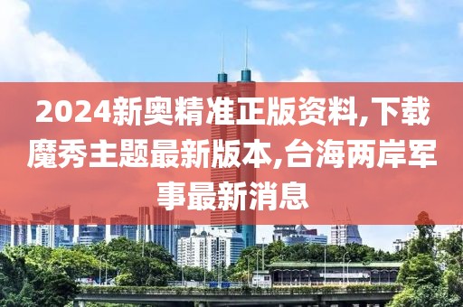 2024新奥精准正版资料,下载魔秀主题最新版本,台海两岸军事最新消息