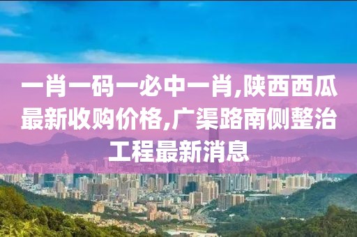 一肖一码一必中一肖,陕西西瓜最新收购价格,广渠路南侧整治工程最新消息