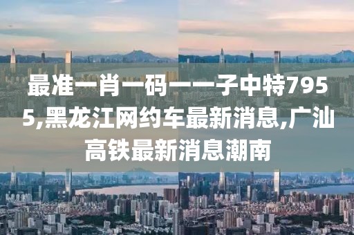 最准一肖一码一一子中特7955,黑龙江网约车最新消息,广汕高铁最新消息潮南