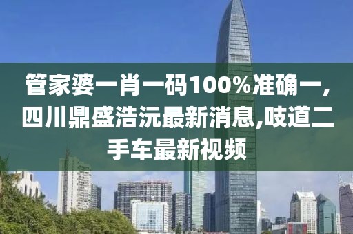 管家婆一肖一码100%准确一,四川鼎盛浩沅最新消息,吱道二手车最新视频