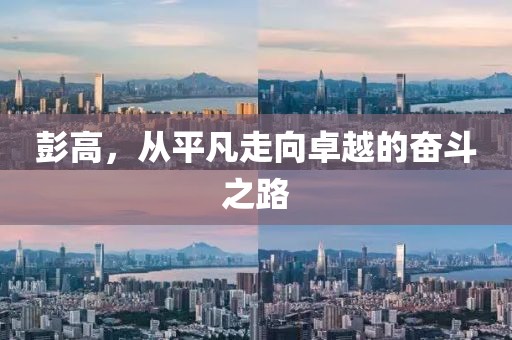 彭高，从平凡走向卓越的奋斗之路
