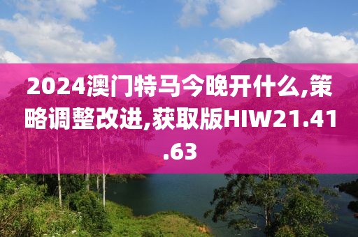 2024澳门特马今晚开什么,策略调整改进,获取版HIW21.41.63