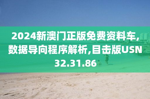 2024新澳门正版免费资料车,数据导向程序解析,目击版USN32.31.86