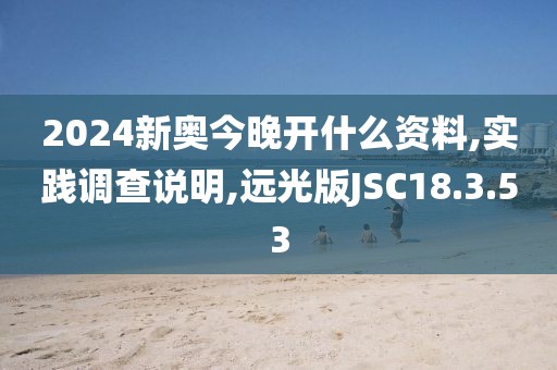 2024新奥今晚开什么资料,实践调查说明,远光版JSC18.3.53