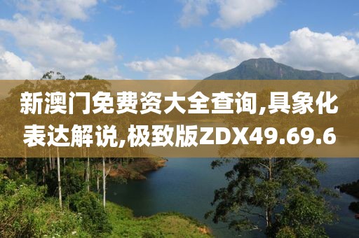 新澳门免费资大全查询,具象化表达解说,极致版ZDX49.69.6