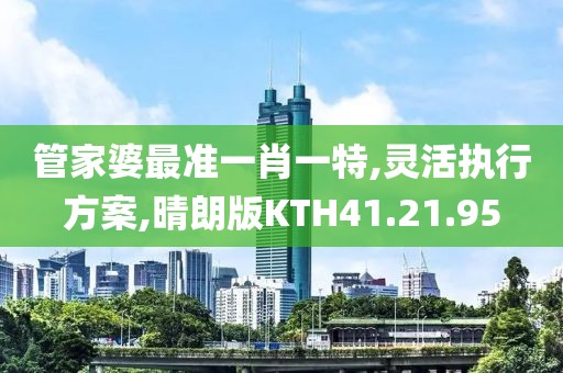 管家婆最准一肖一特,灵活执行方案,晴朗版KTH41.21.95