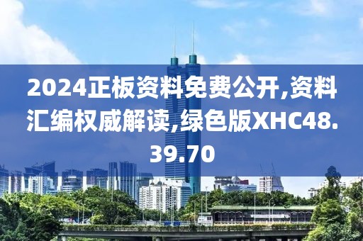 2024正板资料免费公开,资料汇编权威解读,绿色版XHC48.39.70
