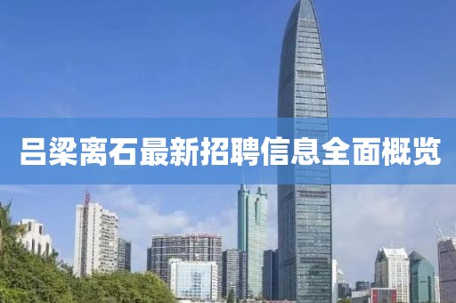 吕梁离石最新招聘信息全面概览