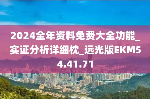 2024全年资料免费大全功能_实证分析详细枕_远光版EKM54.41.71