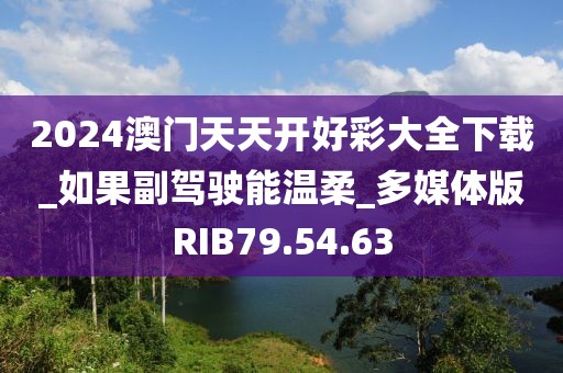 2024澳门天天开好彩大全下载_如果副驾驶能温柔_多媒体版RIB79.54.63