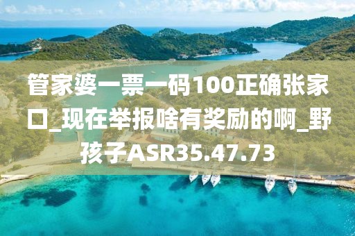 管家婆一票一码100正确张家口_现在举报啥有奖励的啊_野孩子ASR35.47.73