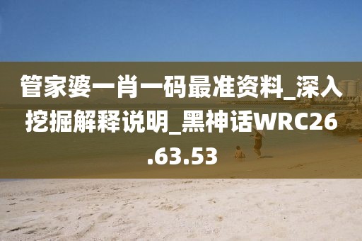 管家婆一肖一码最准资料_深入挖掘解释说明_黑神话WRC26.63.53