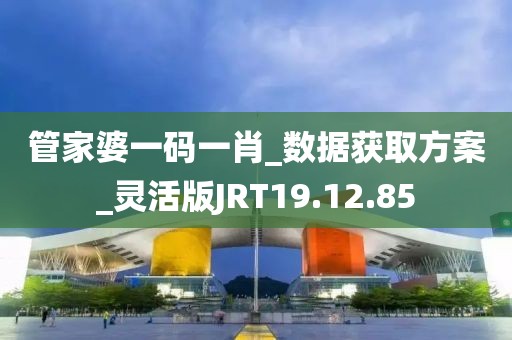 管家婆一码一肖_数据获取方案_灵活版JRT19.12.85