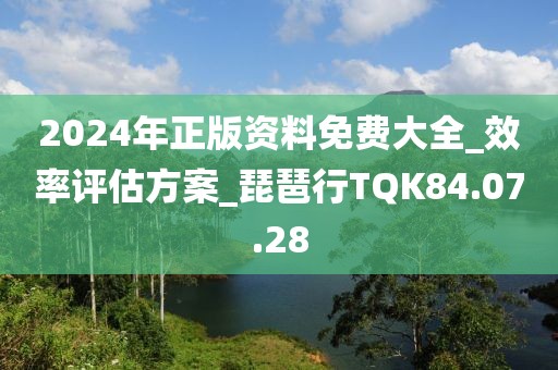 2024年正版资料免费大全_效率评估方案_琵琶行TQK84.07.28
