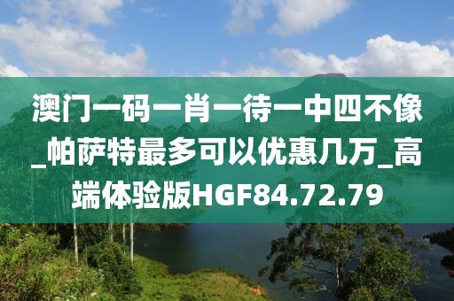 澳门一码一肖一待一中四不像_帕萨特最多可以优惠几万_高端体验版HGF84.72.79