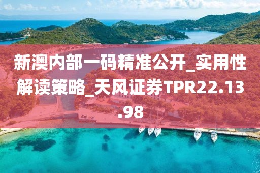 新澳内部一码精准公开_实用性解读策略_天风证券TPR22.13.98