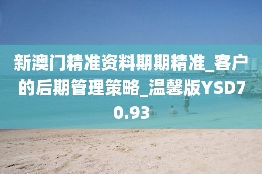 新澳门精准资料期期精准_客户的后期管理策略_温馨版YSD70.93