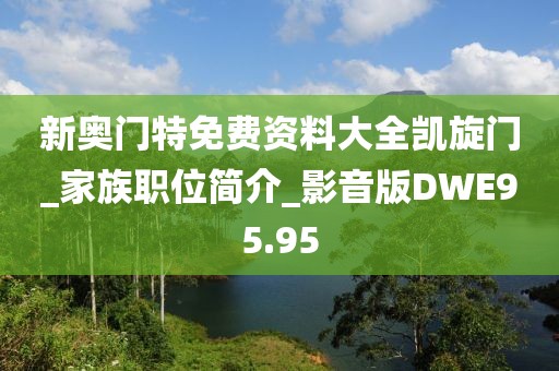 新奥门特免费资料大全凯旋门_家族职位简介_影音版DWE95.95