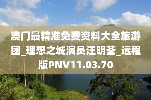 澳门最精准免费资料大全旅游团_理想之城演员汪明荃_远程版PNV11.03.70