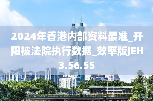 2024年香港内部资料最准_开阳被法院执行数据_效率版JEH3.56.55