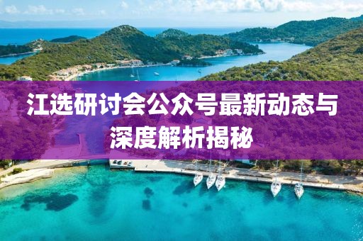 江选研讨会公众号最新动态与深度解析揭秘