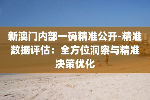 新澳门内部一码精准公开-精准数据评估：全方位洞察与精准决策优化