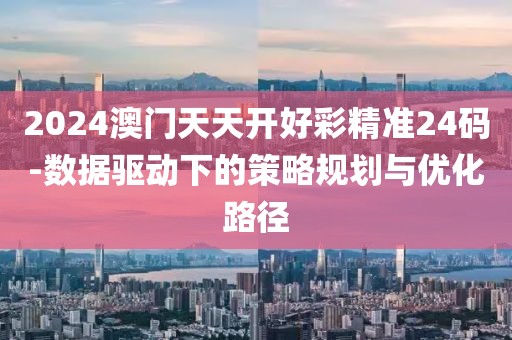 2024澳门天天开好彩精准24码-数据驱动下的策略规划与优化路径