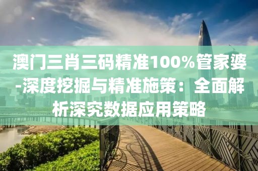 澳门三肖三码精准100%管家婆-深度挖掘与精准施策：全面解析深究数据应用策略