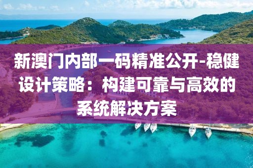 新澳门内部一码精准公开-稳健设计策略：构建可靠与高效的系统解决方案