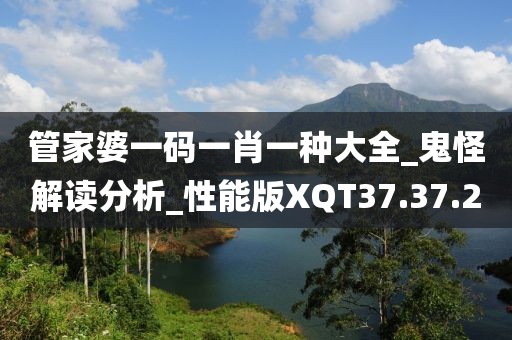 管家婆一码一肖一种大全_鬼怪解读分析_性能版XQT37.37.2