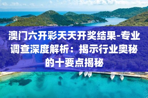 澳门六开彩天天开奖结果-专业调查深度解析：揭示行业奥秘的十要点揭秘