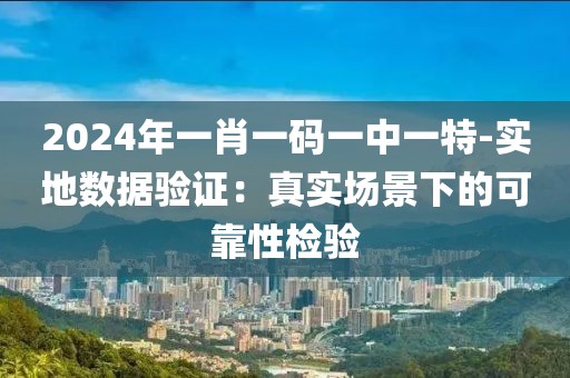 2024年一肖一码一中一特-实地数据验证：真实场景下的可靠性检验