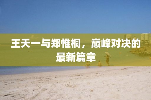 王天一与郑惟桐，巅峰对决的最新篇章