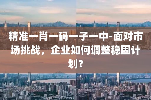 精准一肖一码一子一中-面对市场挑战，企业如何调整稳固计划？