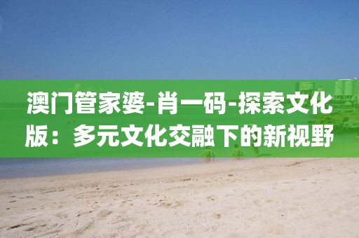 澳门管家婆-肖一码-探索文化版：多元文化交融下的新视野