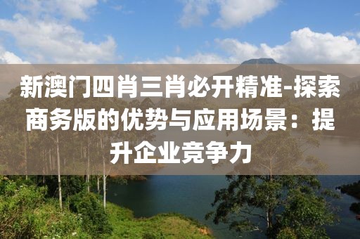 新澳门四肖三肖必开精准-探索商务版的优势与应用场景：提升企业竞争力