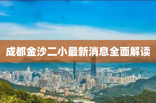成都金沙二小最新消息全面解读
