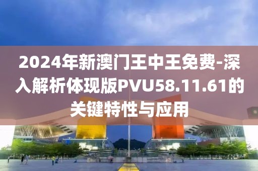 2024年新澳门王中王免费-深入解析体现版PVU58.11.61的关键特性与应用