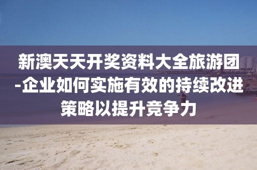 新澳天天开奖资料大全旅游团-企业如何实施有效的持续改进策略以提升竞争力