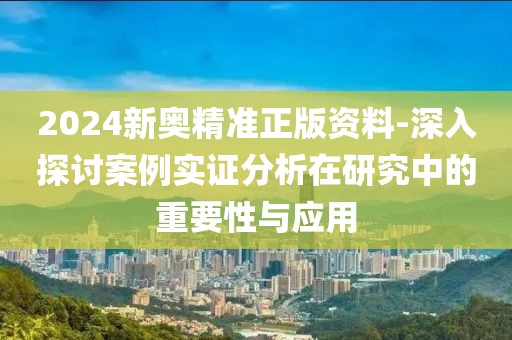 2024新奥精准正版资料-深入探讨案例实证分析在研究中的重要性与应用